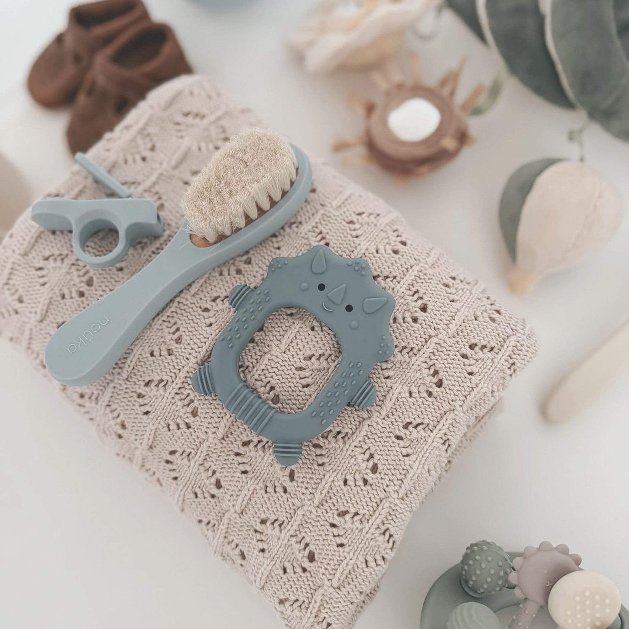 noüka Silicone Teether Toy - Ziggy The Dino (Sold in Case of 2, Qty of 1=2 products)