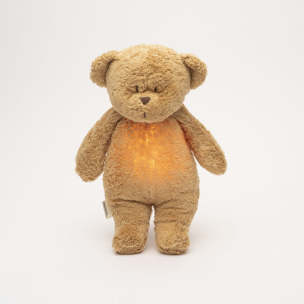 Moonie Organic Humming Bear With Lamp - Cappuccino (Min. of 2 PK, multiples of 2 PK)
