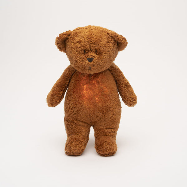 Moonie Organic Humming Bear With Lamp - Caramel (Min. of 2 PK, multiples of 2 PK)