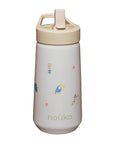 noüka Flip-Top Straw Drinking Bottle 14 Oz Henry Collection - Sloth (Sold in Case of 2, Qty of 1=2 products)