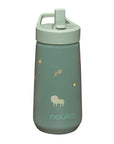 noüka Flip-Top Straw Drinking Bottle 14 Oz Henry Collection - Safari (Sold in Case of 2, Qty of 1=2 products)