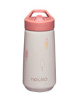 noüka Flip-Top Straw Drinking Bottle 14 Oz Henry Collection - Ice Cream (Sold in Case of 2, Qty of 1=2 products)