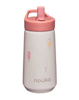 noüka Flip-Top Straw Drinking Bottle 14 Oz Henry Collection - Ice Cream (Sold in Case of 2, Qty of 1=2 products)