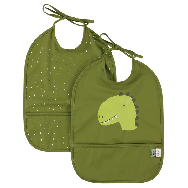 Trixie Waterproof bib 2-pack - Mr. Dino (Min. of 2 PK, multiples of 2 PK)