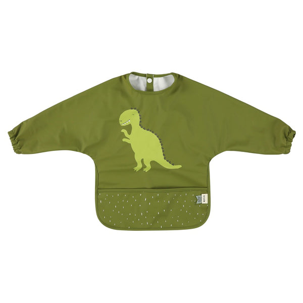 Trixie Waterproof long sleeve bib - Mr. Dino (Min. of 3 PK, multiples of 3 PK)