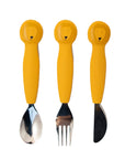 Trixie Silicone cutlery set 3-pack - Mr. Lion (Min. of 2 PK, multiples of 2 PK)
