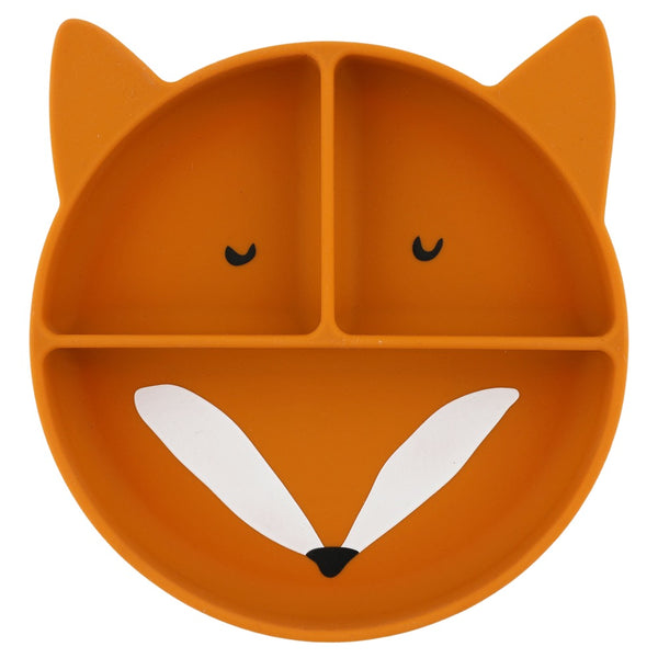 Trixie Silicone divided suction plate -  Mr. Fox (Min. of 2 PK, multiples of 2 PK)