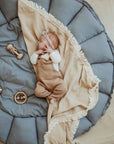 Play&Go Bloom Dusty blue organic babymat (Min of 1, multiples of 1)