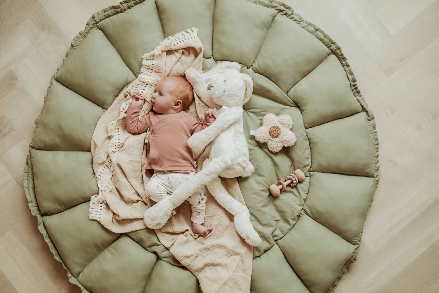 Play&amp;Go Bloom Meadow Green organic babymat (Min of 1, multiples of 1)
