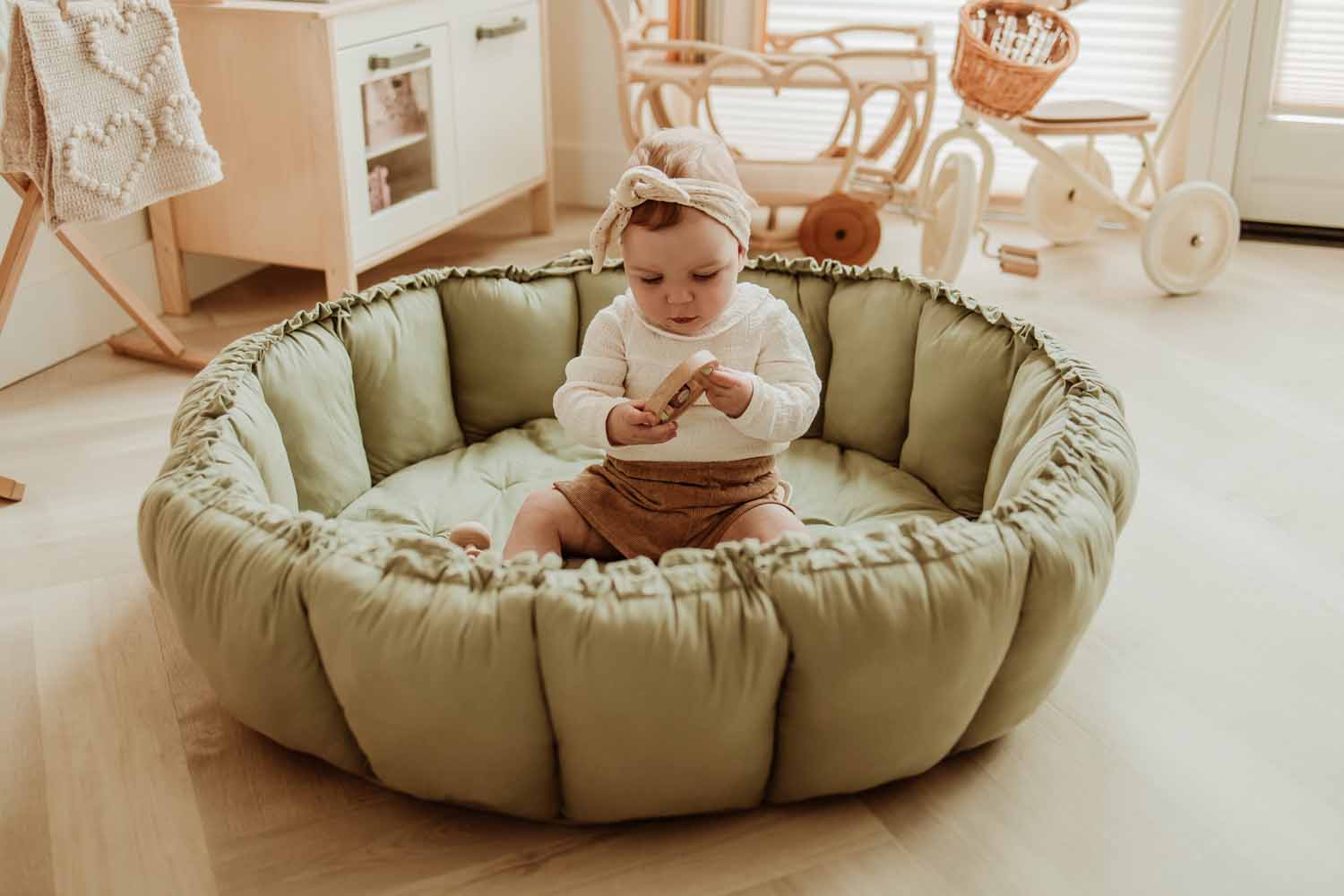Play&amp;Go Bloom Meadow Green organic babymat (Min of 1, multiples of 1)