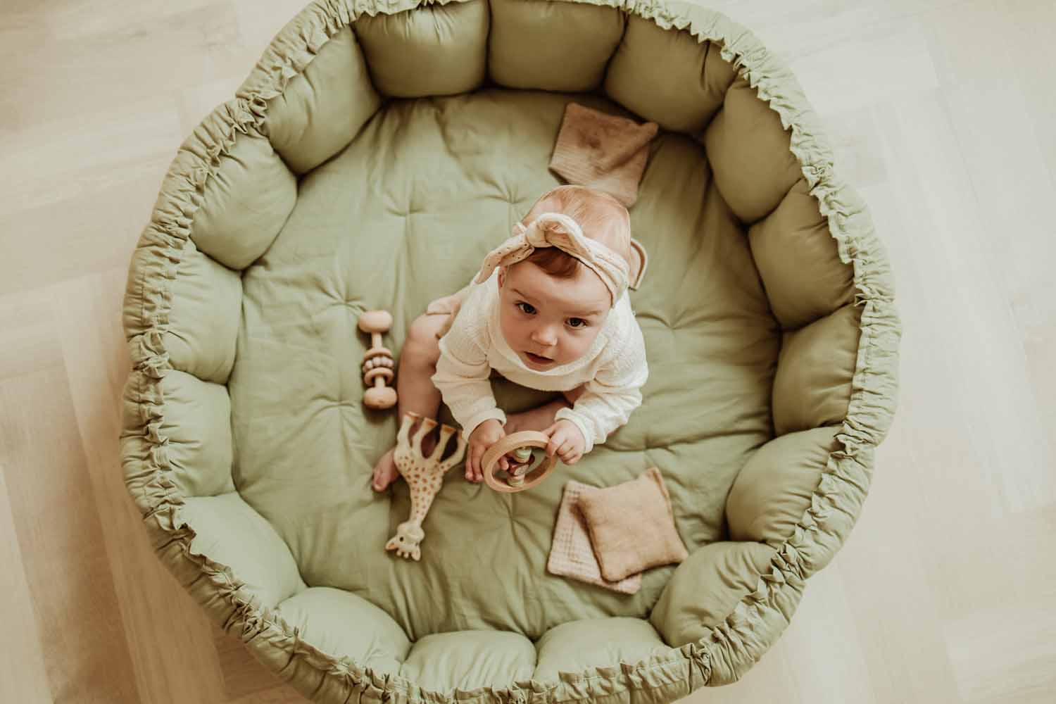 Play&amp;Go Bloom Meadow Green organic babymat (Min of 1, multiples of 1)