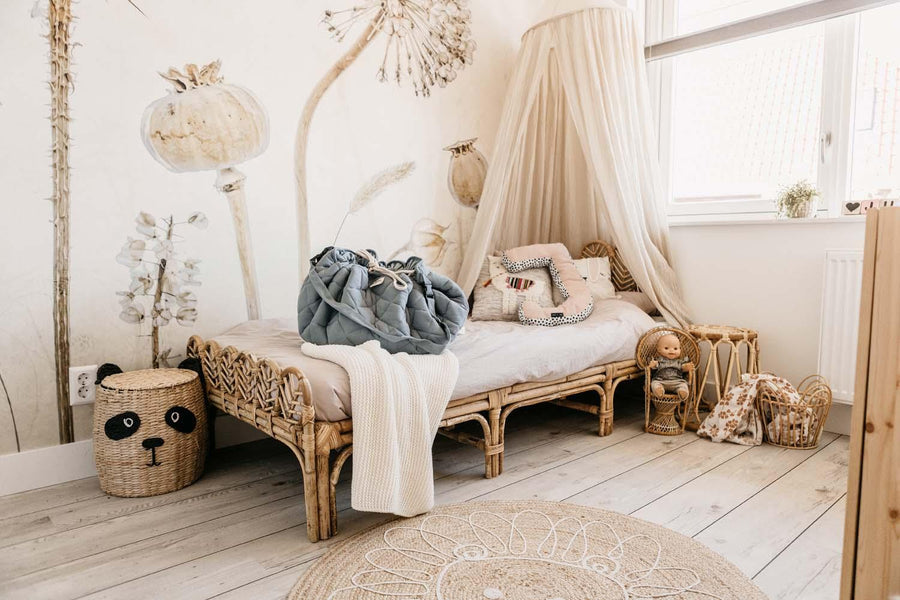 Play&amp;Go Dusty Blue organic babymat (Min of 1, multiples of 1)