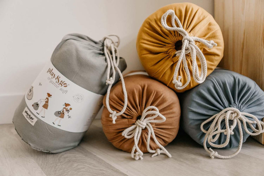 Play&amp;Go Dusty Blue organic babymat (Min of 1, multiples of 1)