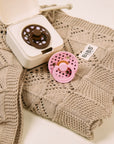 BIBS Pacifier Studio Colour 2 PACK Polka - Pink/Mocha (Min. of 2 PK, multiples of 2 PK)