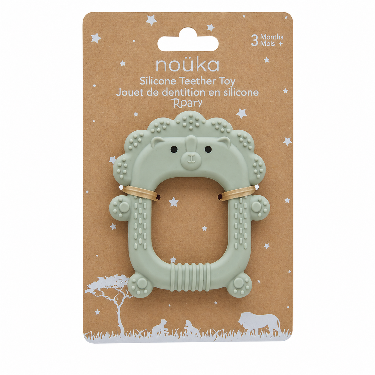 noüka Silicone Teether Toy - Roary the Lion (Sold in Case of 2, Qty of 1=2 products)