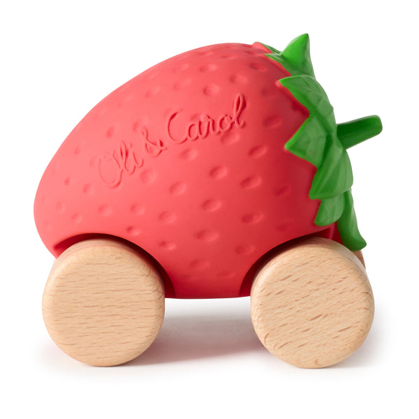 Oli & Carol Sweetie the Strawberry Baby Car Toy (Min. of 2 PK, multiples of 2 PK)
