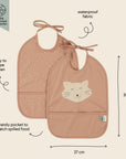 Trixie Waterproof bib 2-pack - Mrs. Cat  (Min. of 2 PK, multiples of 2 PK)