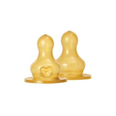 BIBS Baby Bottle Nipple Round Latex 2 pack Medium Flow (Min. of 2 PK , multiples of 2 PK) - MAIGHAN DISTRIBUTION CANADA
