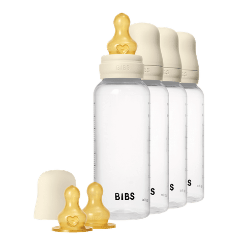 BIBS BPA - Free PP Baby Bottle Round Latex 4 pack 270 ml Ivory (Min. of 2 PK , multiples of 2 PK) - MAIGHAN DISTRIBUTION CANADA