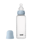 BIBS BPA - Free PP Baby Bottle Round Silicone 1 pack 270 ml Medium Flow Baby Blue (Min. of 2 PK , multiples of 2 PK) - MAIGHAN DISTRIBUTION CANADA