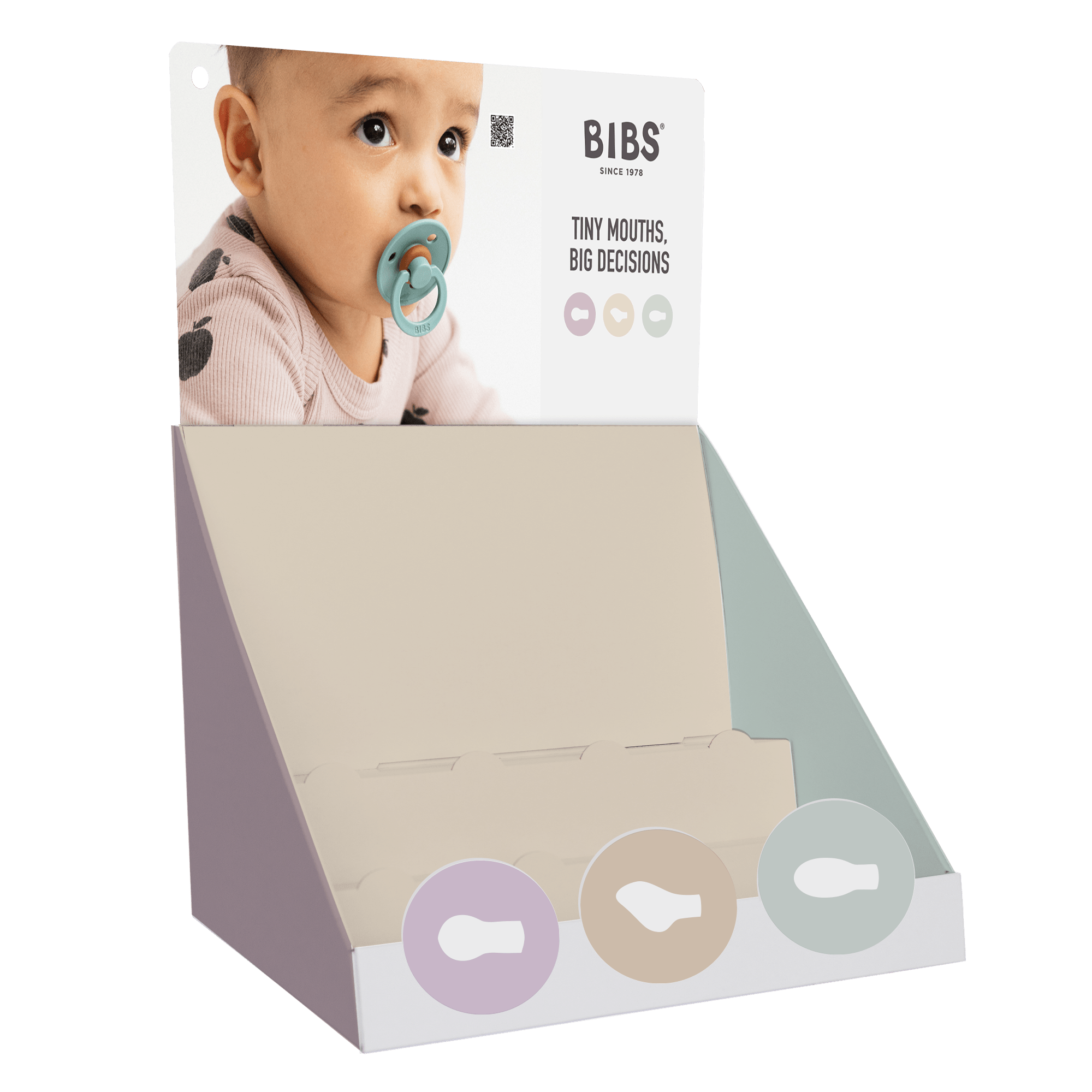 BIBS Cardboard Countertop Pacifiers Display - MAIGHAN DISTRIBUTION CANADA