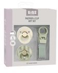 BIBS Colour Pacifier & Loop Clip Gift Set Latex Size 1 Sage (Min. of 2 PK , multiples of 2 PK) - MAIGHAN DISTRIBUTION CANADA
