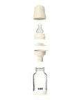 BIBS Glass Baby Bottle Round Silicone 1 pack 120 ml Slow Flow Ivory (Min. of 2 PK , multiples of 2 PK) - MAIGHAN DISTRIBUTION CANADA