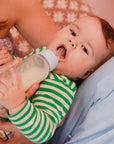 BIBS Glass Baby Bottle Round Silicone 1 pack 120 ml Slow Flow Sage (Min. of 2 PK , multiples of 2 PK) - MAIGHAN DISTRIBUTION CANADA