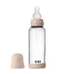 BIBS Glass Baby Bottle Round Silicone 1 pack 240 ml Medium Flow Blush (Min. of 2 PK , multiples of 2 PK) - MAIGHAN DISTRIBUTION CANADA