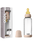 BIBS Glass Boheme Baby Bottle Round Latex 1 pack 240 ml Medium Flow Blush (Min. of 2 PK , multiples of 2 PK) - MAIGHAN DISTRIBUTION CANADA
