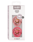BIBS® Pacifier Boheme Latex 2 PK Dusty Pink/Coral (Min. of 2 PK, multiples of 2 PK) - MAIGHAN DISTRIBUTION CANADA