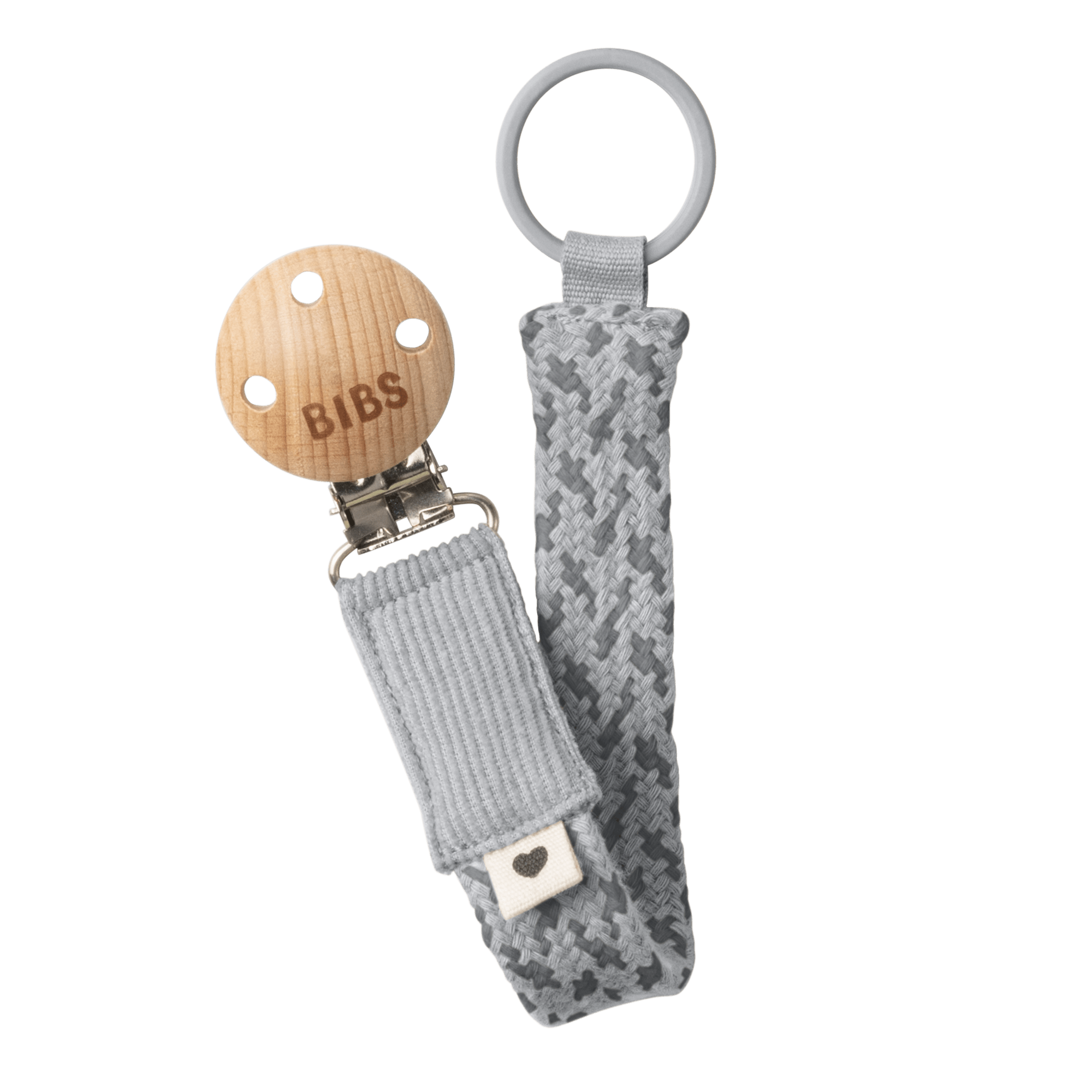 BIBS Pacifier Clip Cloud / Iron ONE SIZE (Min. of 2 PK , multiples of 2 PK) - MAIGHAN DISTRIBUTION CANADA