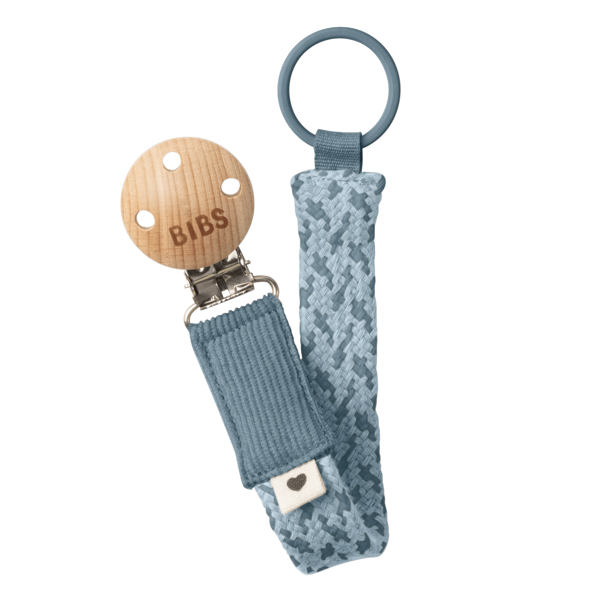 BIBS Pacifier Clip Petrol / Baby Blue ONE SIZE (Min. of 2 PK , multiples of 2 PK) - MAIGHAN DISTRIBUTION CANADA