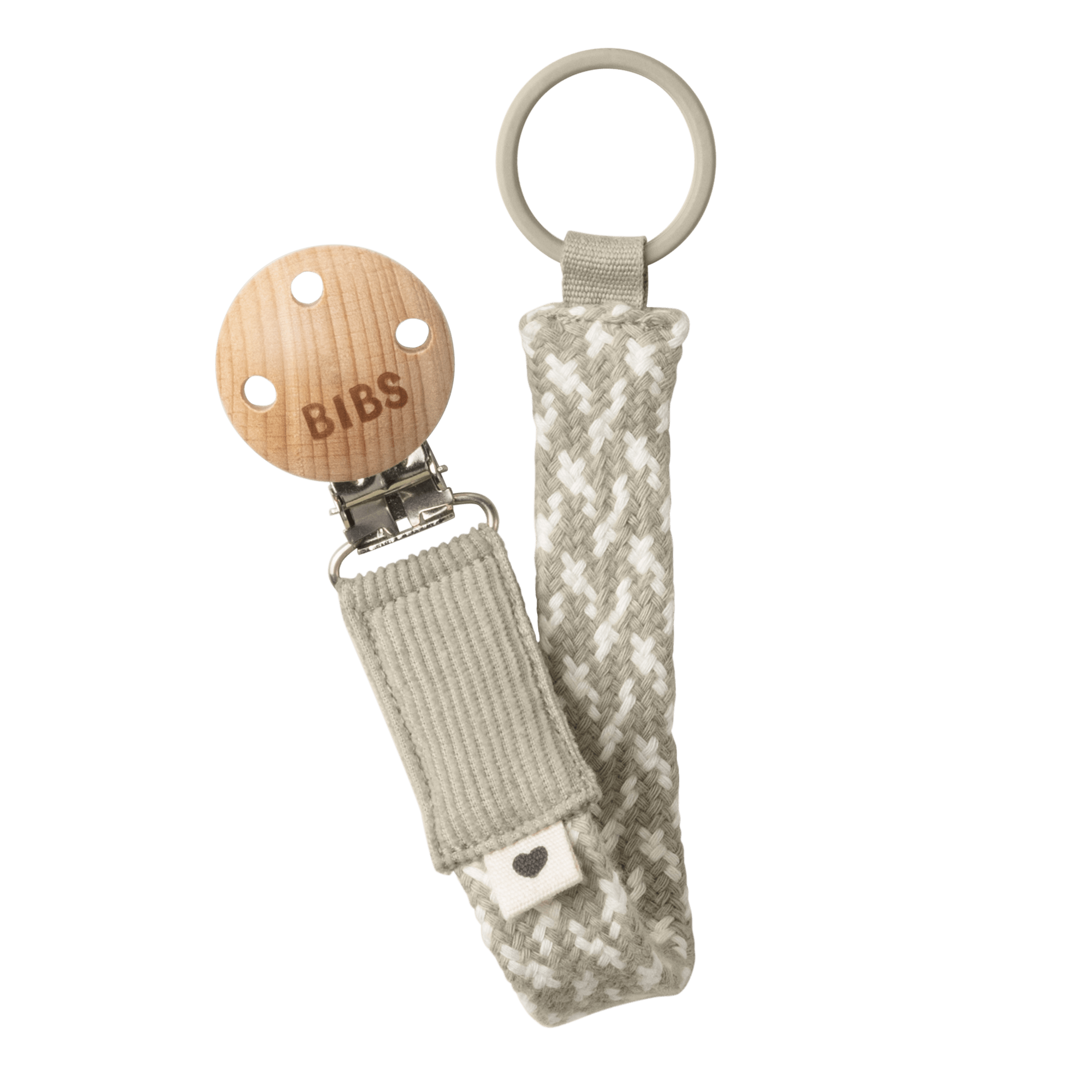 BIBS Pacifier Clip Sand / Ivory ONE SIZE (Min. of 2 PK , multiples of 2 PK) - MAIGHAN DISTRIBUTION CANADA