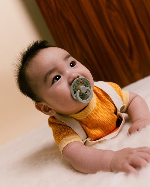 BIBS Pacifier Original COLOUR Holiday Leaf Latex 2 PK Sage/Hunter Green (Min. of 2 PK, multiples of 2 PK) - MAIGHAN DISTRIBUTION CANADA