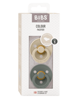 BIBS Pacifier Original COLOUR Latex 2 PK Anatomical Vanilla/Pine (Min. of 2 PK, multiples of 2 PK) - MAIGHAN DISTRIBUTION CANADA