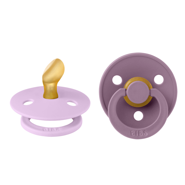 BIBS Pacifier Original COLOUR Latex 2 PK Anatomical Violet Sky/Mauve (Min. of 2 PK, multiples of 2 PK) - MAIGHAN DISTRIBUTION CANADA