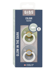 BIBS Pacifier Original COLOUR Latex 2 PK Sand Glow/Iron Glow (Min. of 2 PK, multiples of 2 PK) - MAIGHAN DISTRIBUTION CANADA