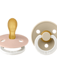 BIBS Pacifier Original COLOUR Latex 2 PK Symmetrical Blush Glow/Vanilla Glow (Min. of 2 PK, multiples of 2 PK) - MAIGHAN DISTRIBUTION CANADA