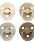 BIBS Pacifier Original COLOUR Latex 4 PK Ivory/Sand/Vanilla/Dark Oak (Min. of 2 PK, multiples of 2 PK) - MAIGHAN DISTRIBUTION CANADA