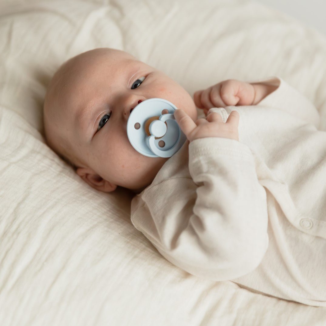 BIBS Pacifier Original COLOUR Latex 4 PK Petrol/Sage/Baby Blue/Iron (Min. of 2 PK, multiples of 2 PK) - MAIGHAN DISTRIBUTION CANADA