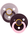BIBS Pacifier Studio Colour 2 PACK Fusion Latex - Dusky Lilac Plum Mix (Min. of 2 PK, multiples of 2 PK) - MAIGHAN DISTRIBUTION CANADA