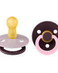 BIBS Pacifier Studio Colour 2 PACK Fusion Latex - Dusky Lilac Plum Mix (Min. of 2 PK, multiples of 2 PK) - MAIGHAN DISTRIBUTION CANADA