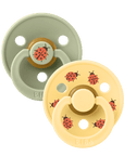 BIBS Pacifier Studio Colour 2 PACK Ladybug Latex - Sage Mix (Min. of 2 PK, multiples of 2 PK) - MAIGHAN DISTRIBUTION CANADA