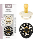BIBS Pacifier Studio Colour 2 PACK Polka - Ivory/Black (Min. of 2 PK, multiples of 2 PK) - MAIGHAN DISTRIBUTION CANADA