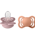 BIBS Pacifier SUPREME Silicone 2 PK Pink Plum / Peach (Min. of 2 PK, multiples of 2 PK) - MAIGHAN DISTRIBUTION CANADA