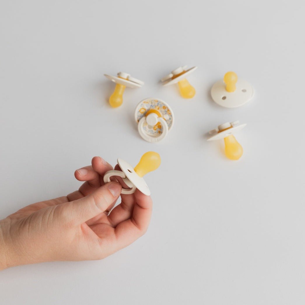 BIBS x Liberty Pacifier Original COLOUR Latex 2 PK June Blossom Pumpkin Mix (Min. of 2 PK, multiples of 2 PK) - MAIGHAN DISTRIBUTION CANADA