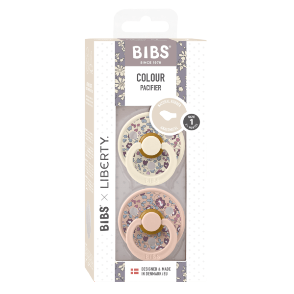 BIBS x Liberty Pacifier Original COLOUR Latex Anatomical Eloise Blush (Min. of 2 PK, multiples of 2 PK) - MAIGHAN DISTRIBUTION CANADA