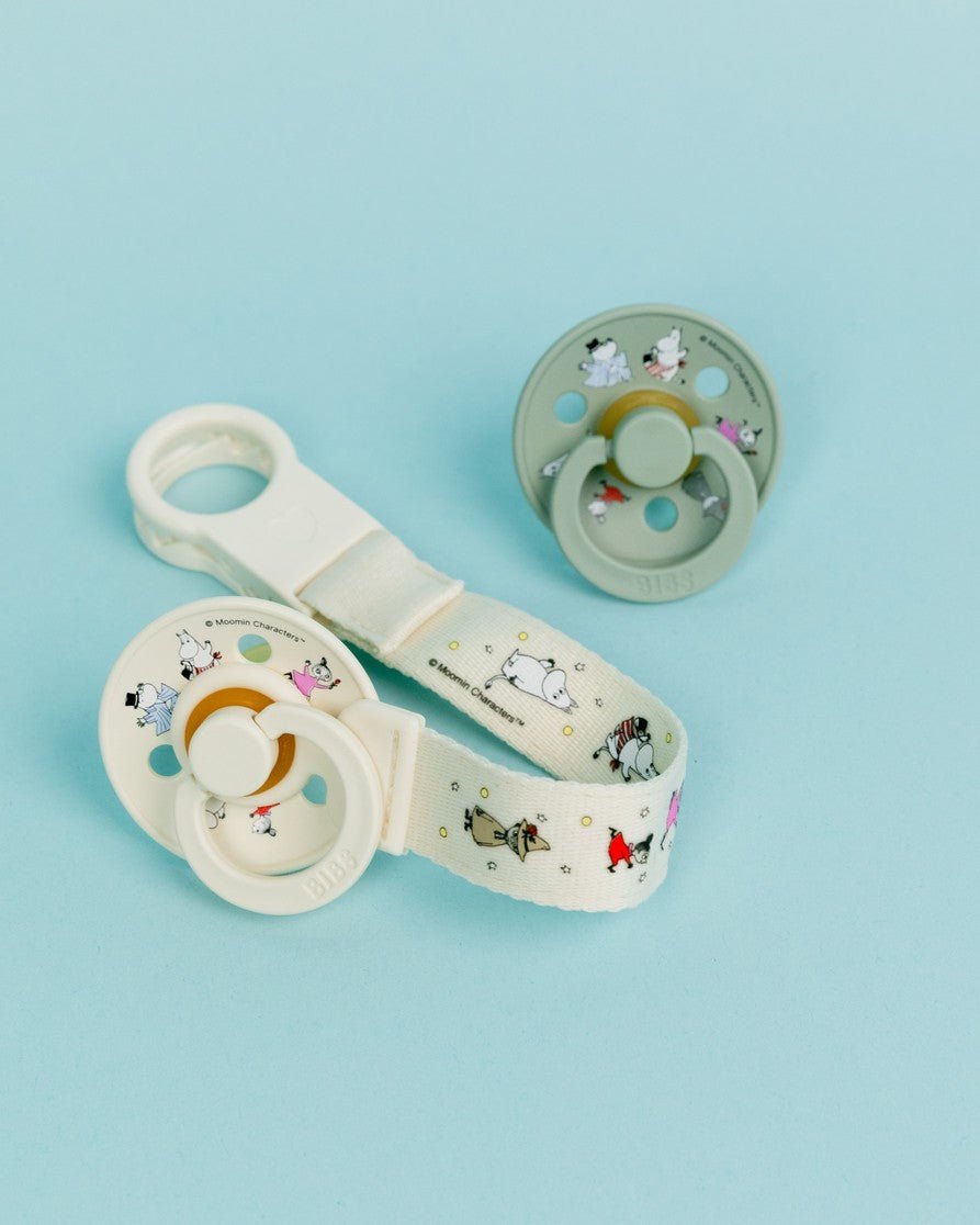BIBS x Moomin Pacifier Colour 2 pack Dreaming Latex - Baby Pink Mix (Min. of 2 PK, multiples of 2 PK) - MAIGHAN DISTRIBUTION CANADA