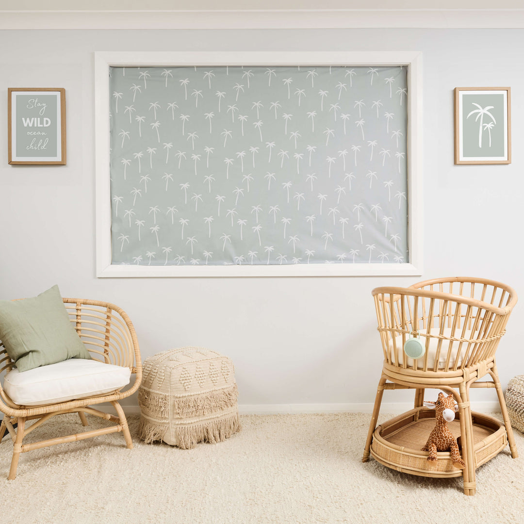 Porta Fox Cut-to-Size Blackout Blind - Boho Palms (Min. of 2 PK, Multiples of 2 PK)